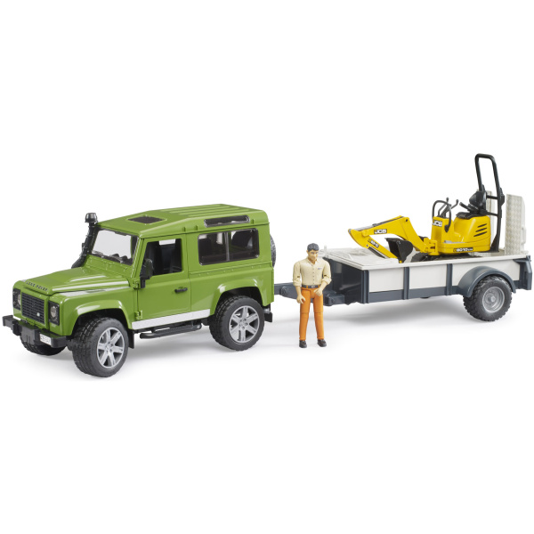 Land Rover Def. m/JCB gröfu og vinnumanni
